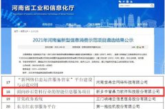 喜訊丨中譽鼎力智能服務(wù)入選2021年河南省信息消費項目！